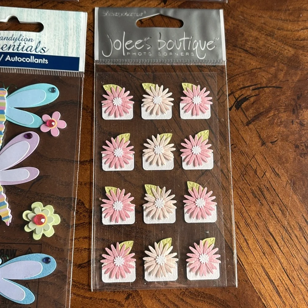 NEW set of 6 packages of stickers for card making scrapbooking and more